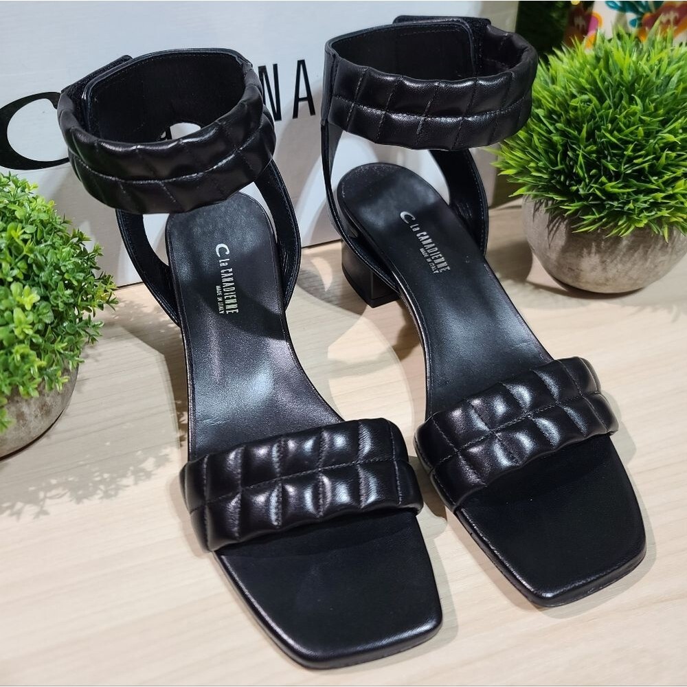 La Canadienne Rover Sandals Black Leather EU 37.5 New